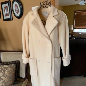 Winter white dress coat